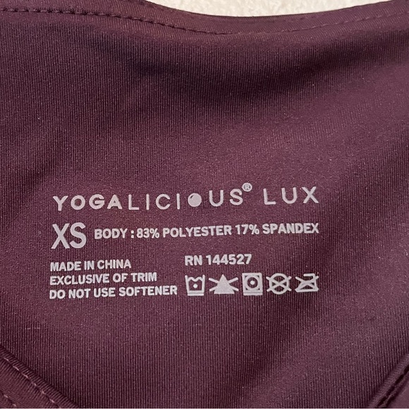 Yogalicious Lux Arabian Night High Waist 7/8 Ankle Leggings Side Pockets XS - Picture 4 of 6